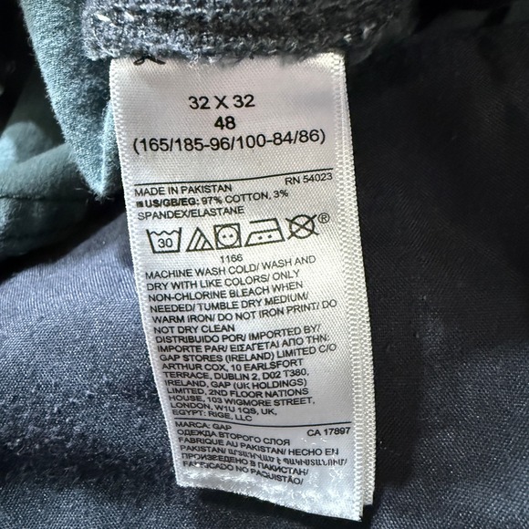 GAP Pants Mens 32x32 Green Gapflex Stretch Classic Slim Straight Soft Wear - Picture 11 of 12